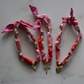 Scarf Necklace ~ Pink Horse Pattern: White Heart Necklaces Deep South Originals, LLC