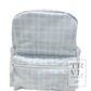 Mini Backer - Pimlico Plaid Blue Backpack Kids Backpacks + Bags TRVL Design