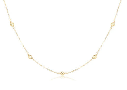 15" Choker Simplicity Chain Gold - Classic 4mm Gold Necklaces enewton