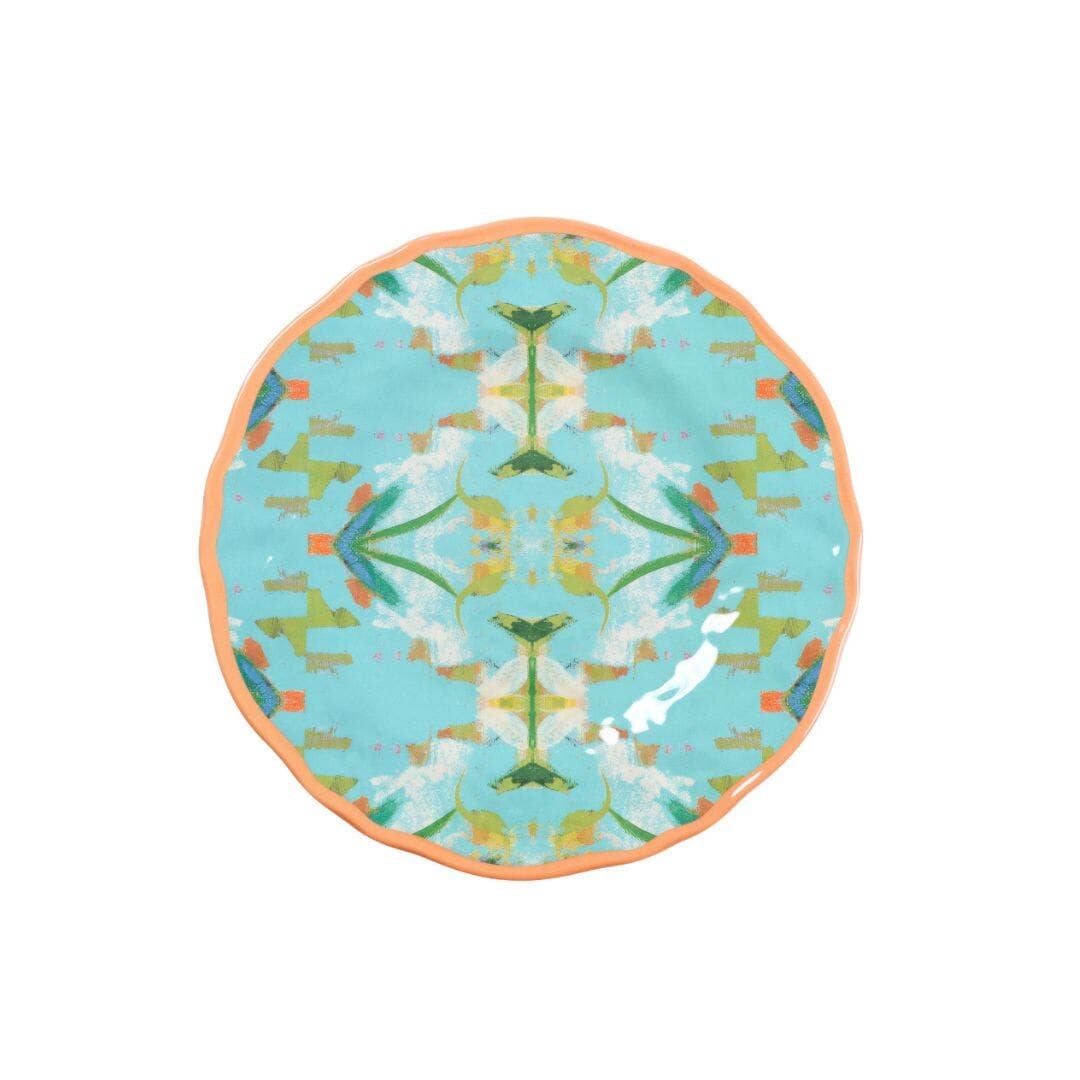 English Garden Turquoise Melamine: Serving Bowl Home Decor Laura Park Designs   