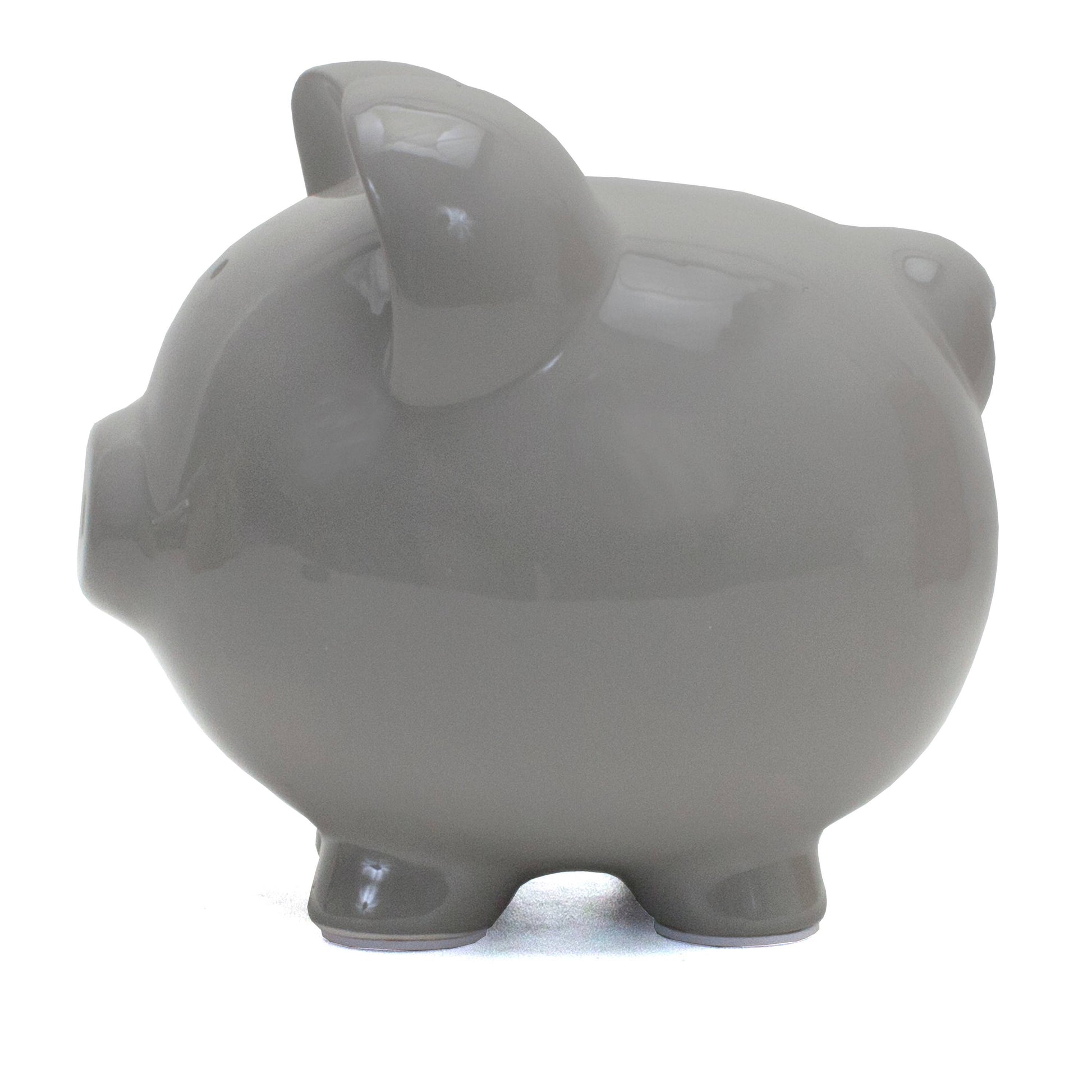 Gray Big Ear Pig - Hand-Painted Glazed Ceramic Piggy Bank Kids Misc Accessories Child To Cherish®   