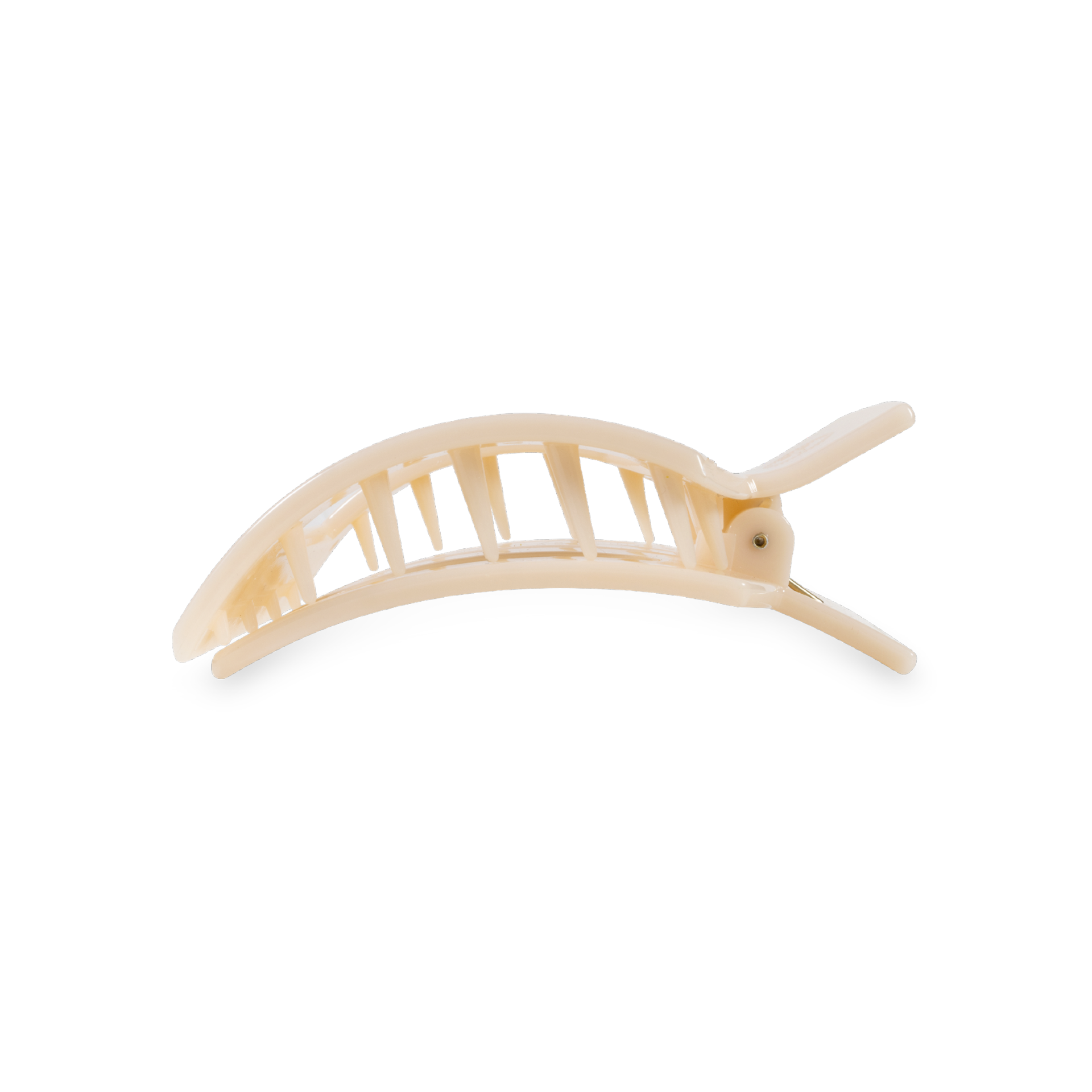 Almond Beige Small Flat Square Clip Hair Accessories TELETIES   