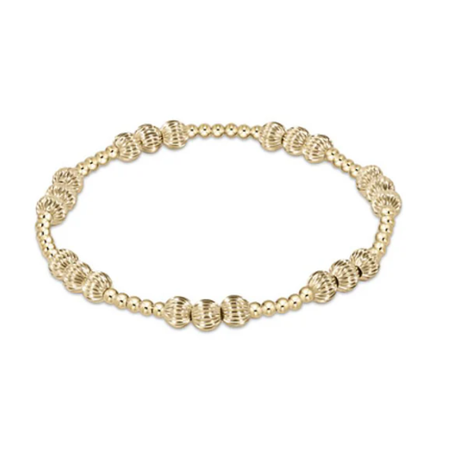 Dignity Joy Pattern 5mm Bead Bracelet - Gold Bracelets enewton   