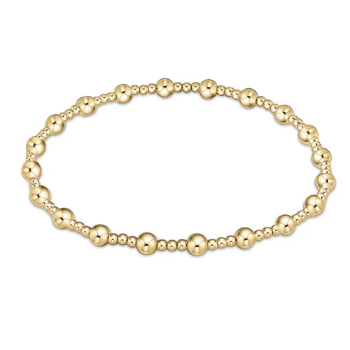 egirl Classic Sincerity Pattern 4mm Bead Bracelet - Gold Bracelets enewton   