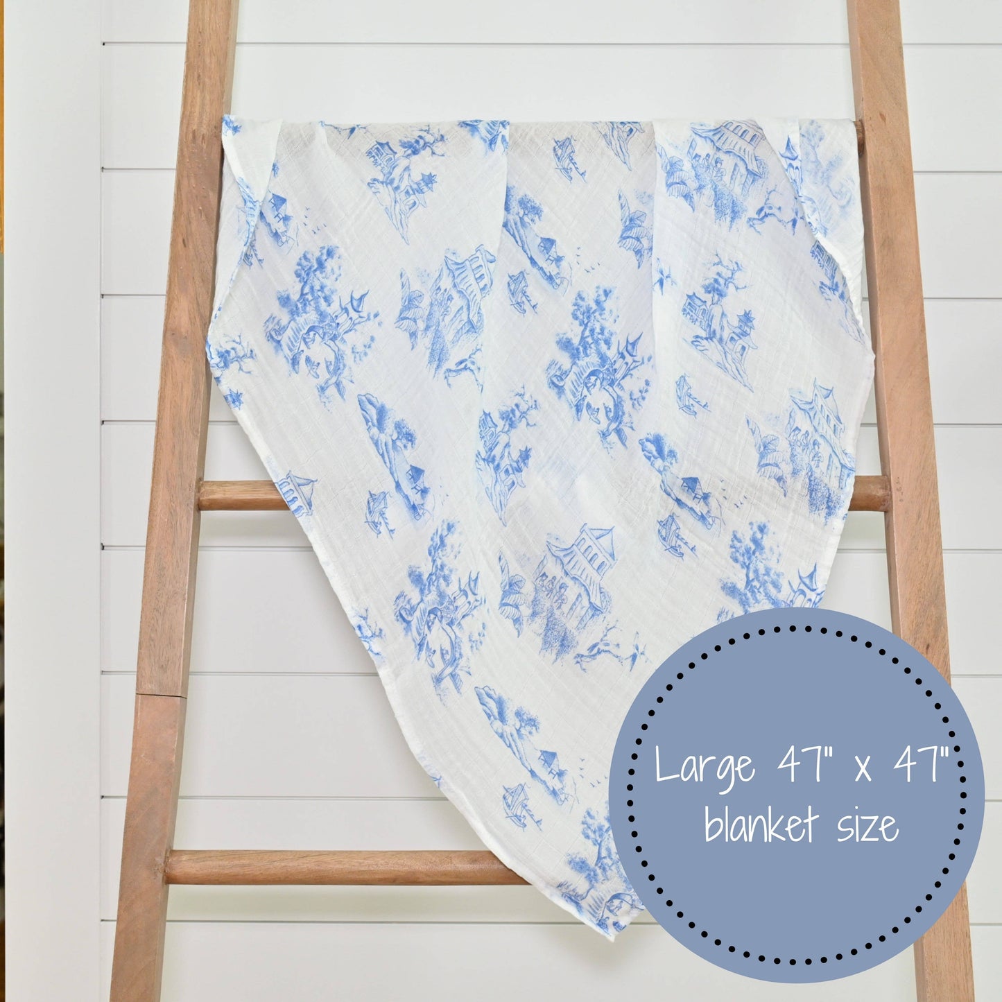 Chinoiserie Baby Swaddle Blanket Baby Accessories LollyBanks