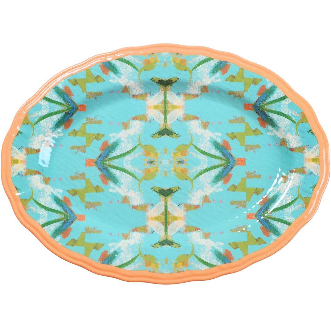 English Garden Turquoise Melamine: Serving Bowl Home Decor Laura Park Designs   