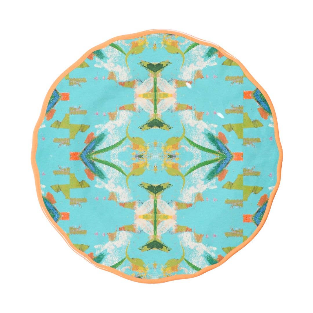 English Garden Turquoise Melamine: Serving Bowl Home Decor Laura Park Designs   