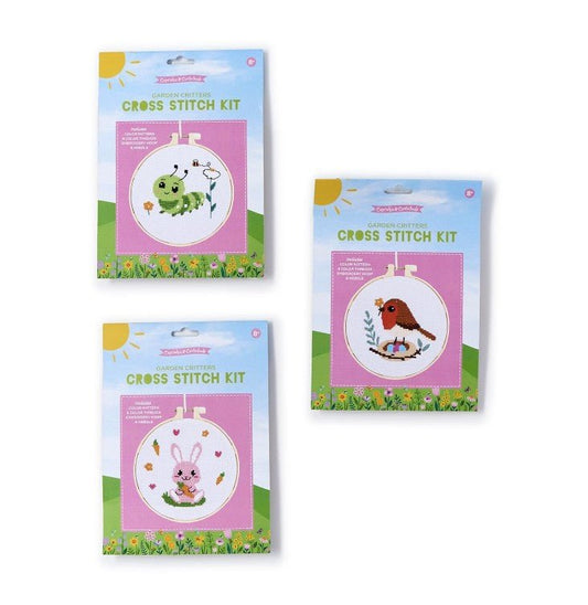 Garden Critters Cross Stitch Embroidery - Assorted Seasonal Two's Company