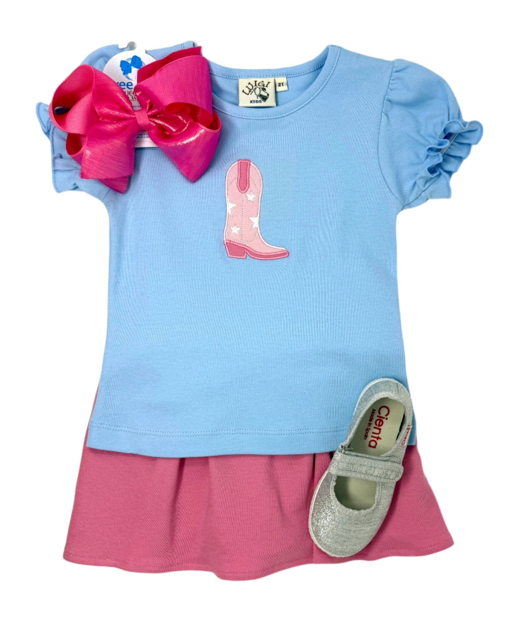 Girls Gathered Skort - Lt. Bubblegum Girls Skirts + Bloomers Luigi