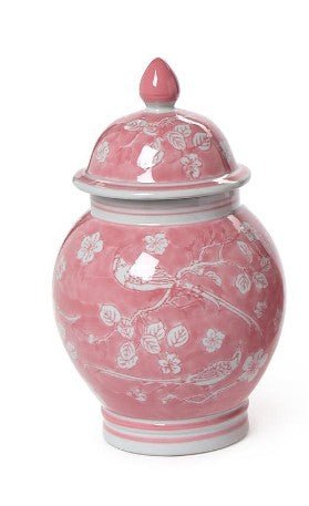 Hand Painted Pink Vase - Ginger Jar Seasonal Two's Company