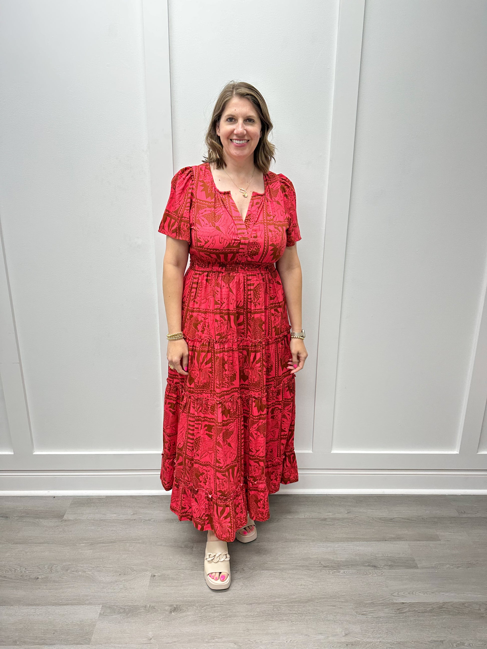 Willow Dress - Barbados Cherry Long Dresses Briton Court   