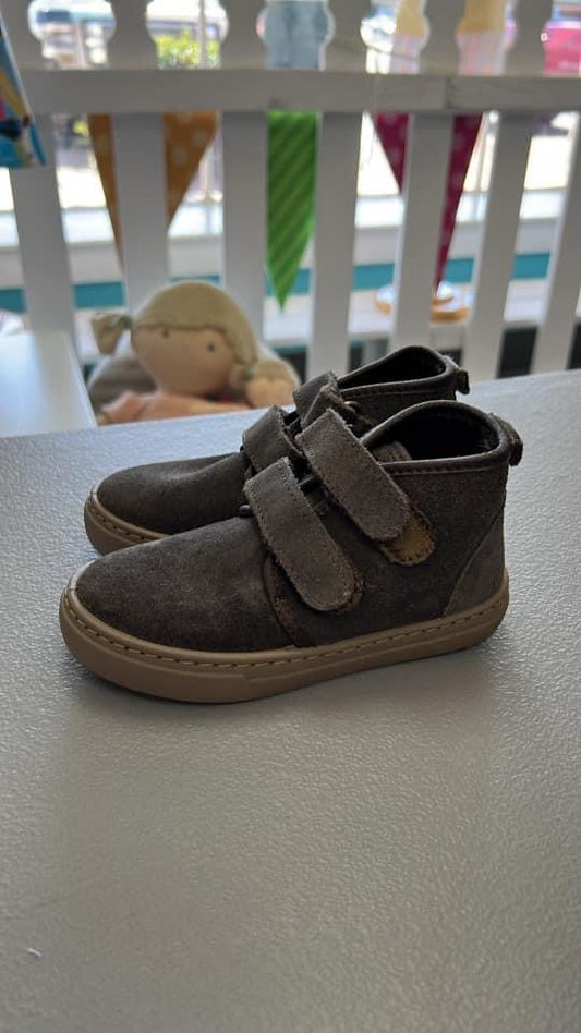 Suede Double Velcro Boot - Grey Boys Shoes Cienta   