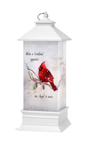 LED Light Up Cardinal Shimmer Lantern Home Decor Midwest-CBK   
