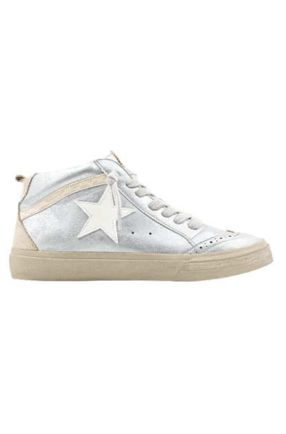 Paulina Kids - White Silver Girls Shoes Shu Shop