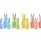 Set of 2 Flocked Bunny w/ Bow - Assorted Seasonal Two's Company