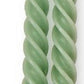 Twist Taper Candles Set of 2 - Assorted Seasonal Two's Company Green