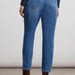 Distressed Brooke Girlfriend Tapered Ankle Jeans - Classic Blue Pants Tribal   