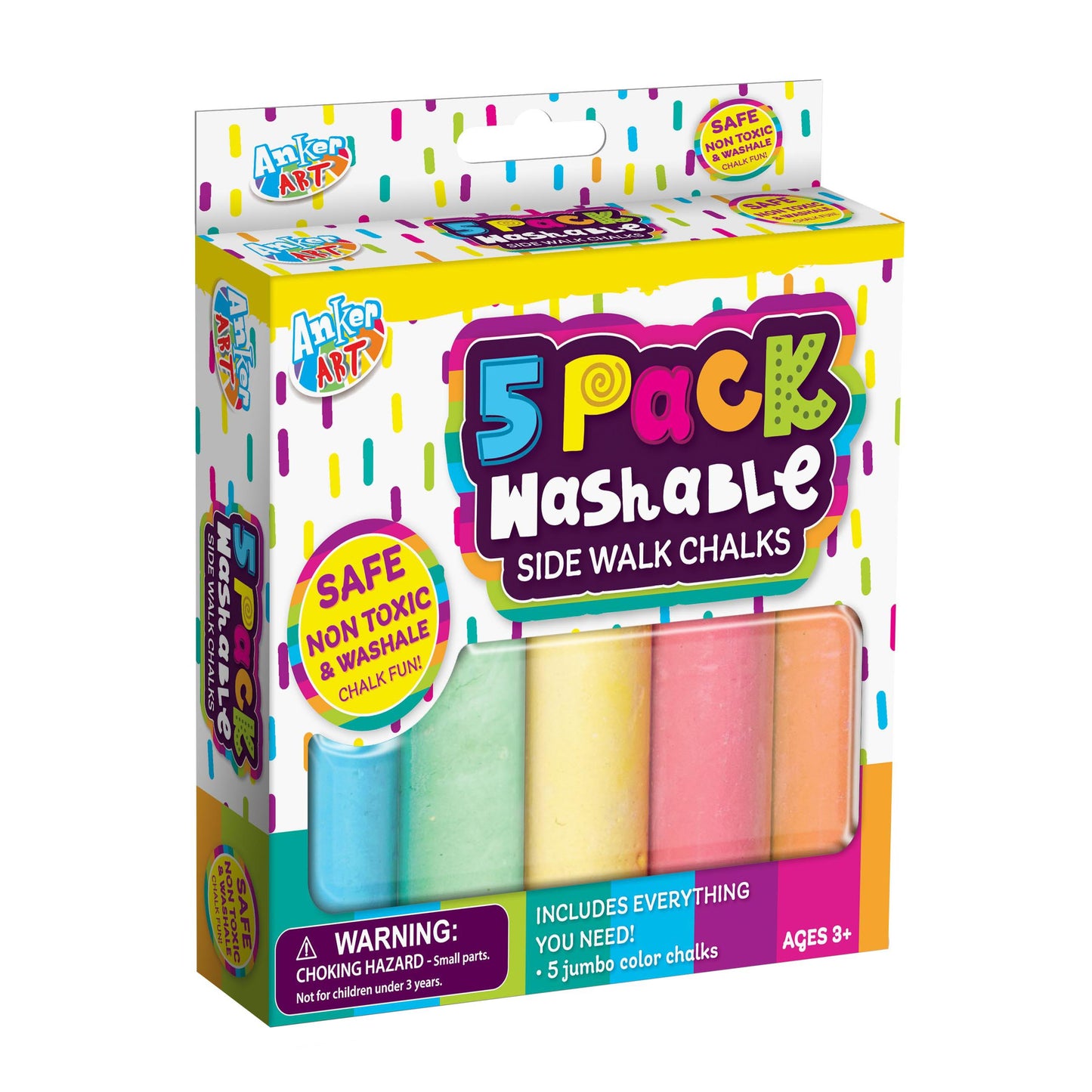 5 Pack Jumbo Sidewalk Chalk Toys Anker Play   