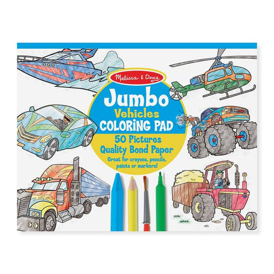 Jumbo Coloring Pad - Vehicles Toys Melissa & Doug   