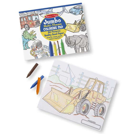 Jumbo Coloring Pad - Blue Toys Melissa & Doug   