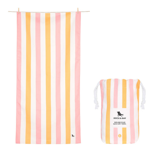 Summer XLarge Towel -  Peach Sorbet Gifts Dock & Bay   