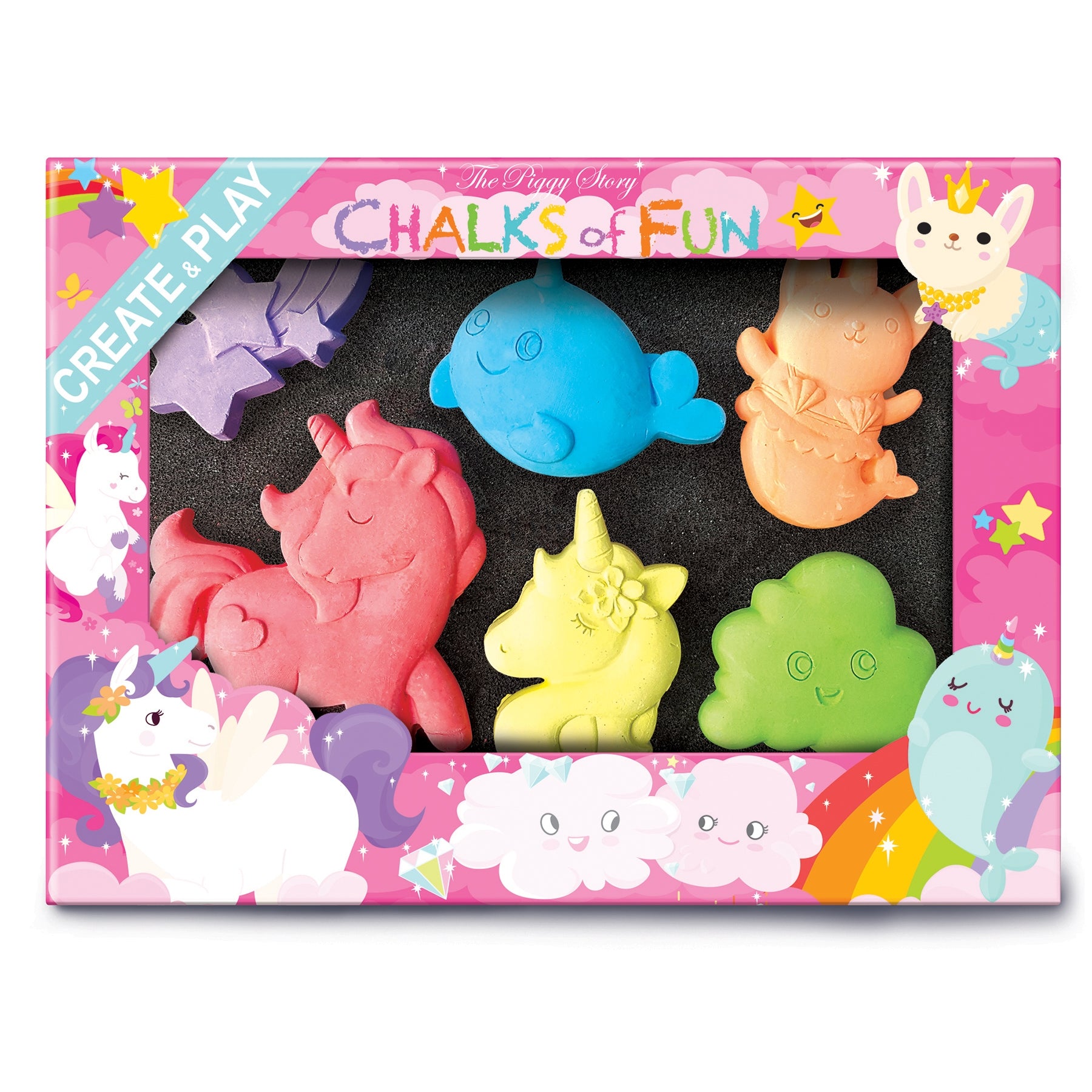 Chalks of Fun - Unicorn Fantasy Toys The Piggy Story   