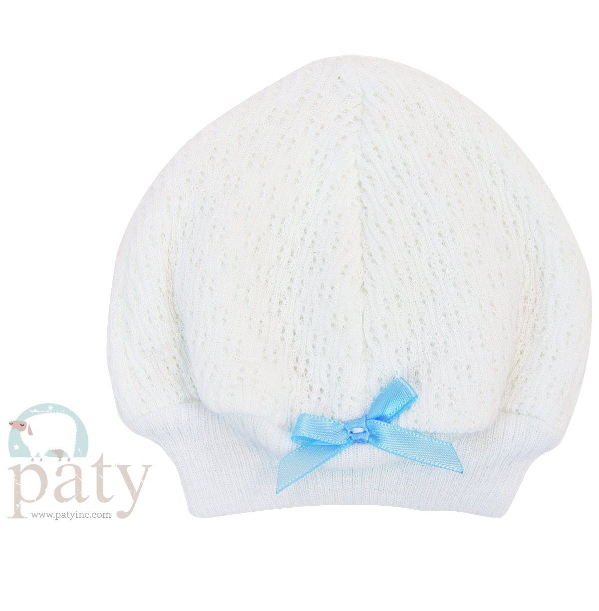 Beanie Cap with Bow Clothing Paty Blue  