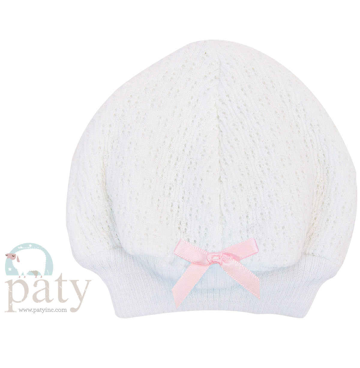 Beanie Cap with Bow Clothing Paty Pink  