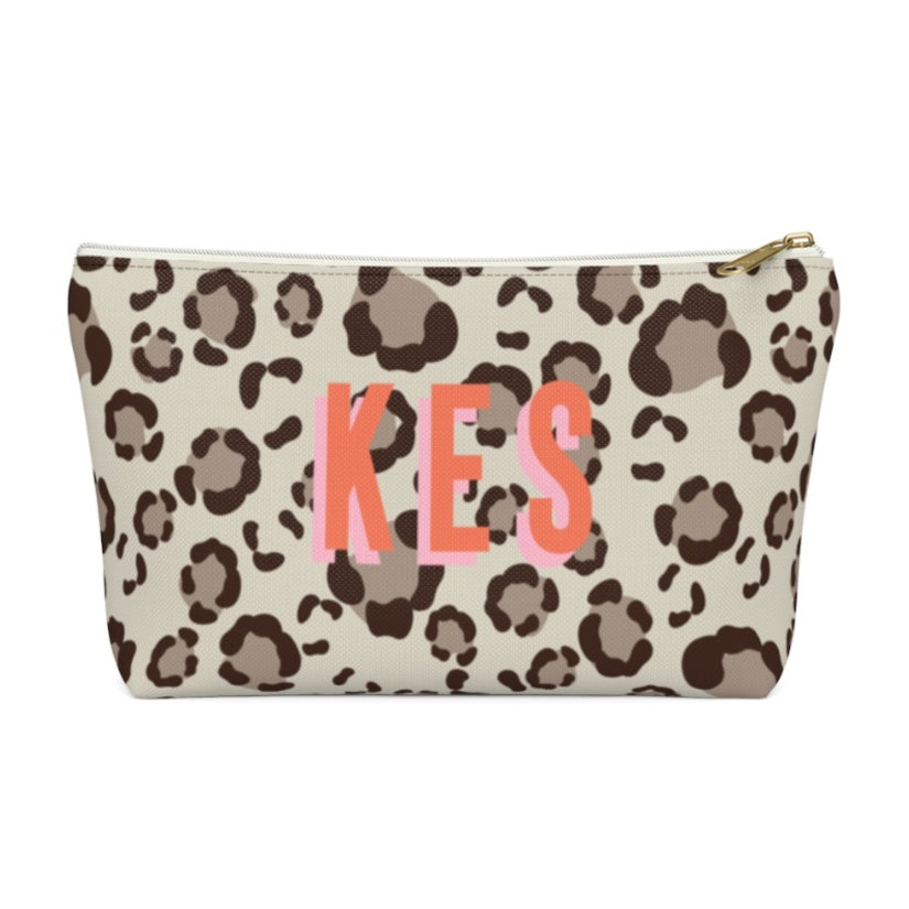 Small Zippered Pouch - Spots Tan Gifts Clairebella   