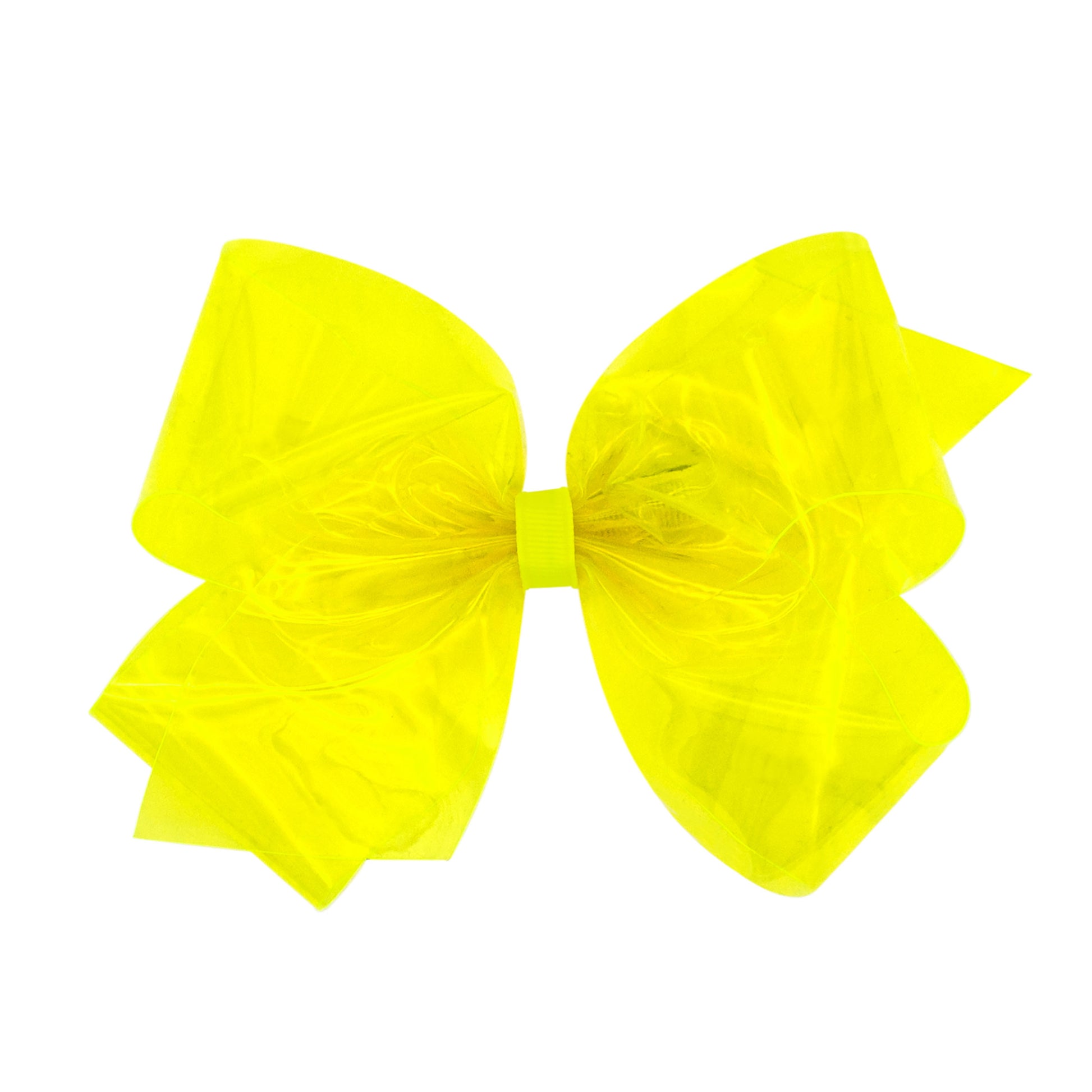 Medium Splish Splash Vinyl Bow - Ansi Yellow Kids Hair Accessories Wee Ones   