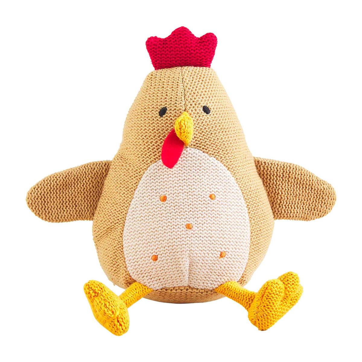 Rooster Farm Knit Rattle Baby Accessories Mudpie   