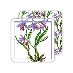 Purple Orchid Botanical Coaster Gifts RoseanneBeck   