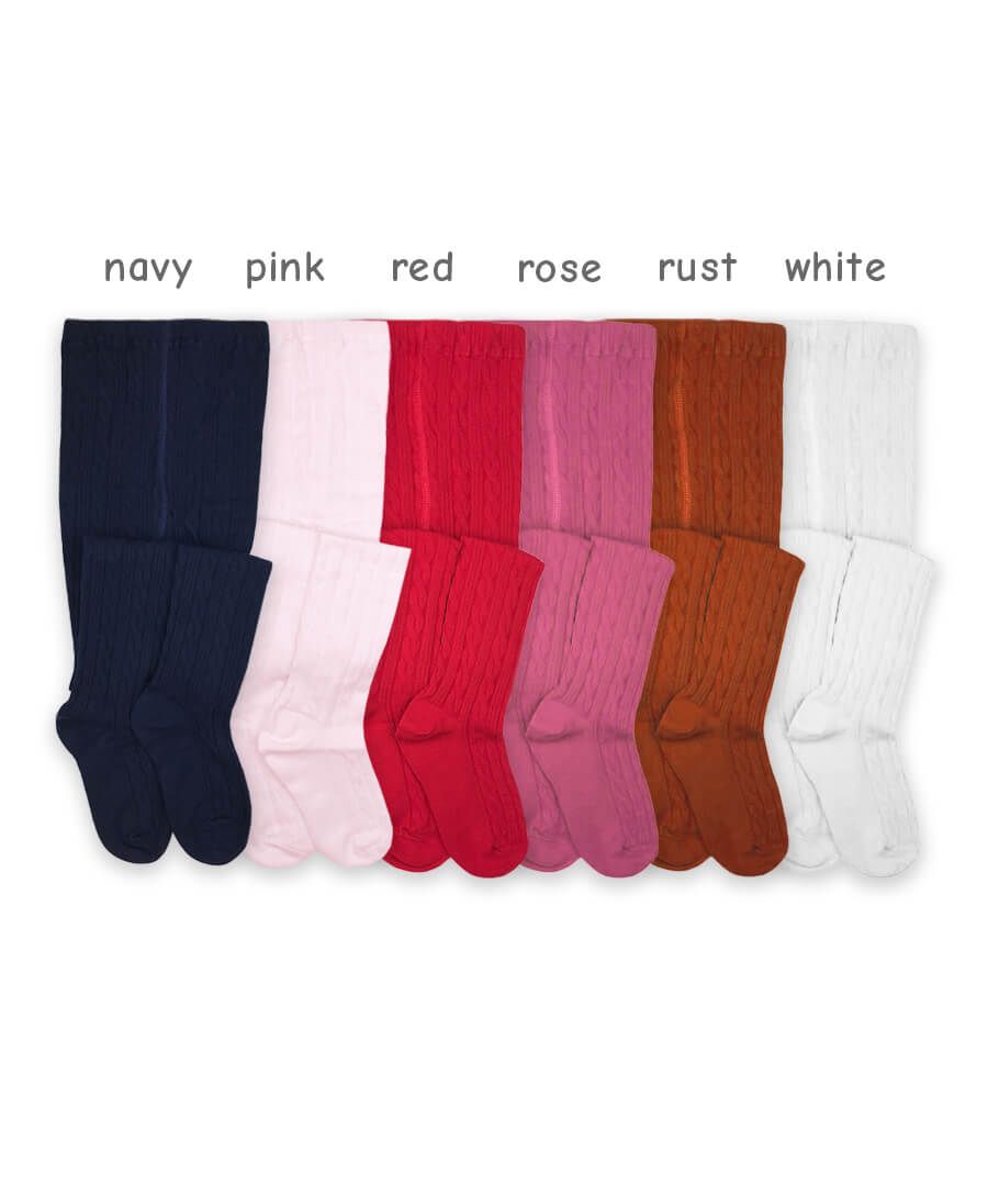 Classic Cable Tights - Rose Accessories Jefferies Socks   