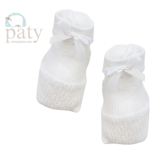 Booties with Bow Clothing Paty White  