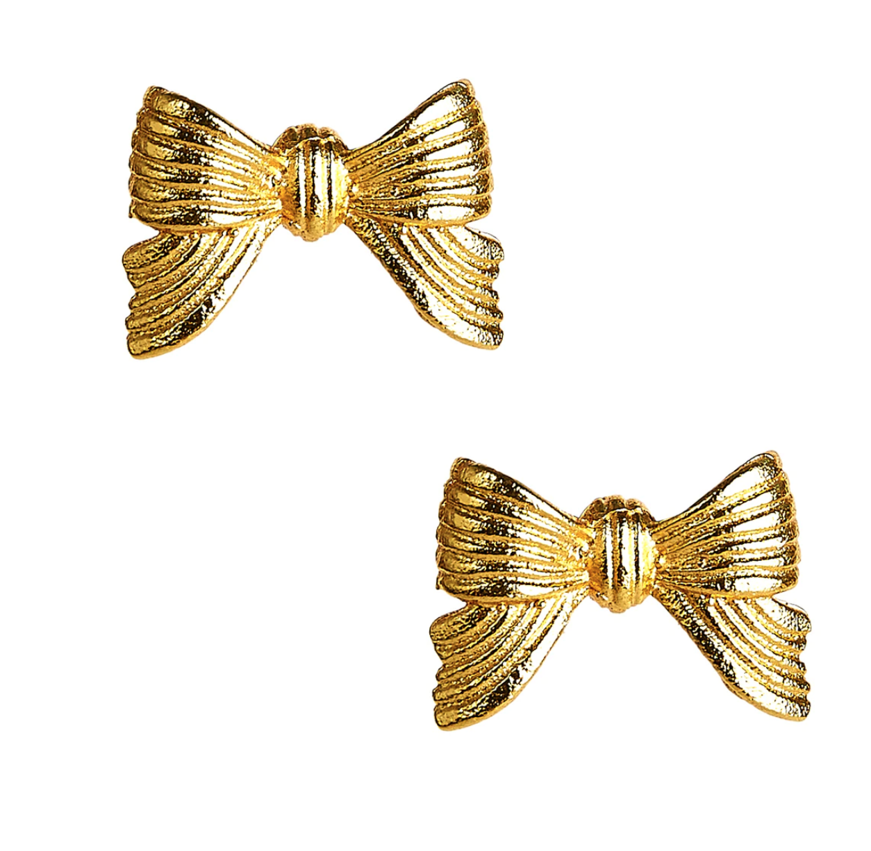 Gold Metal Bow Stud Women's Jewelry Lisi Lerch   