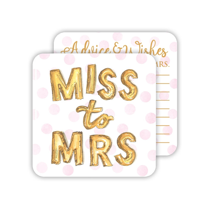 Miss to Mrs Paper Coaster Gifts RoseanneBeck   