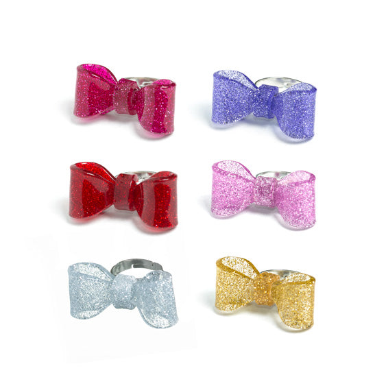 Glitter Bow Ring Kids Jewelry Lilies & Roses   