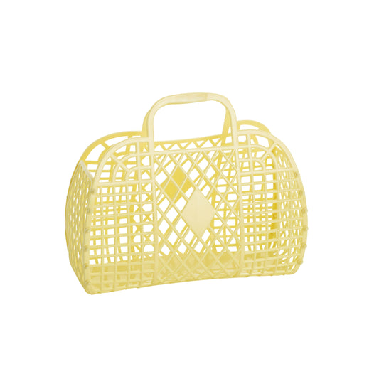 Yellow Retro Basket Jelly Bag - Small Purses + Totes Sun Jellies   