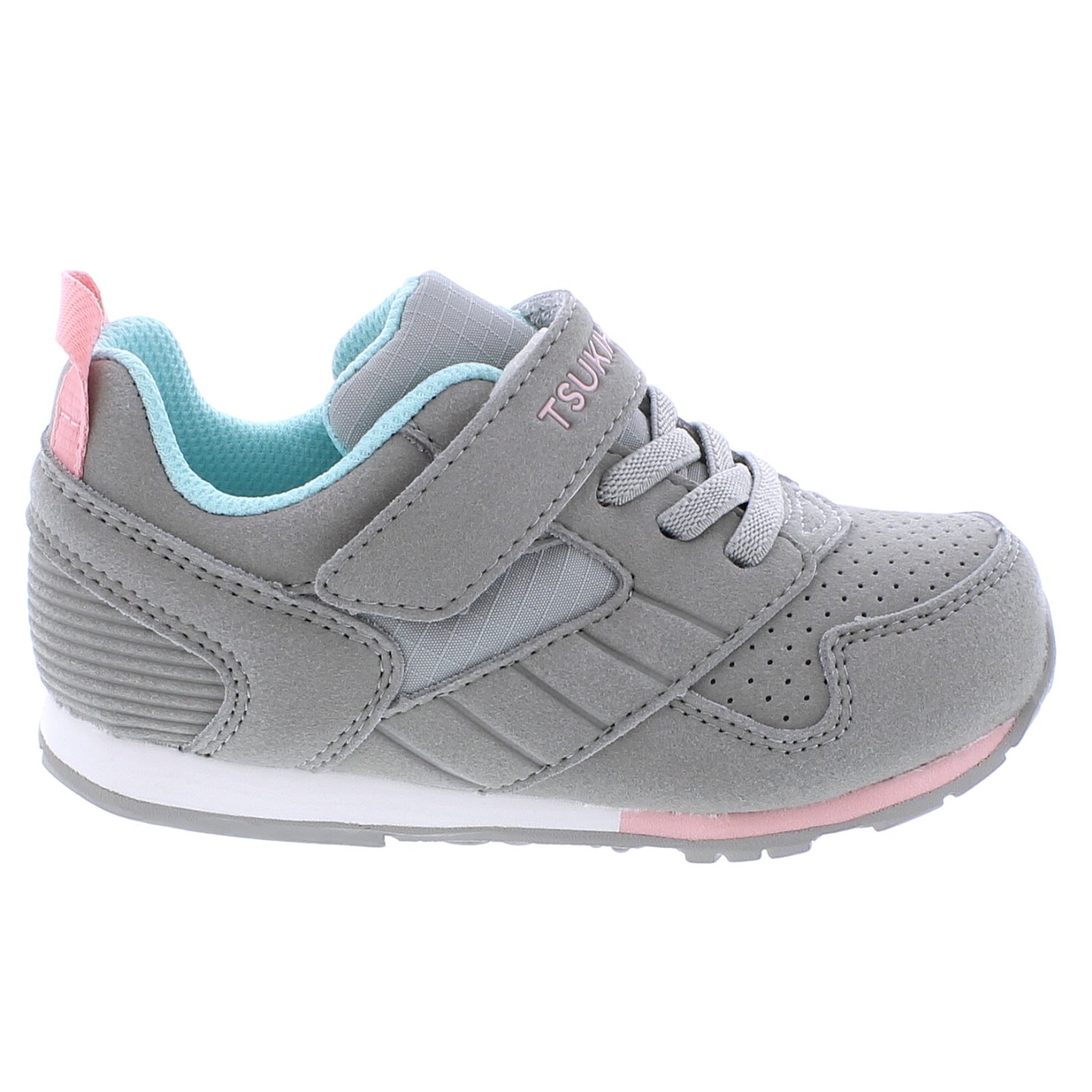 Grey/Pink Racer Girls Shoes Tsukihoshi   