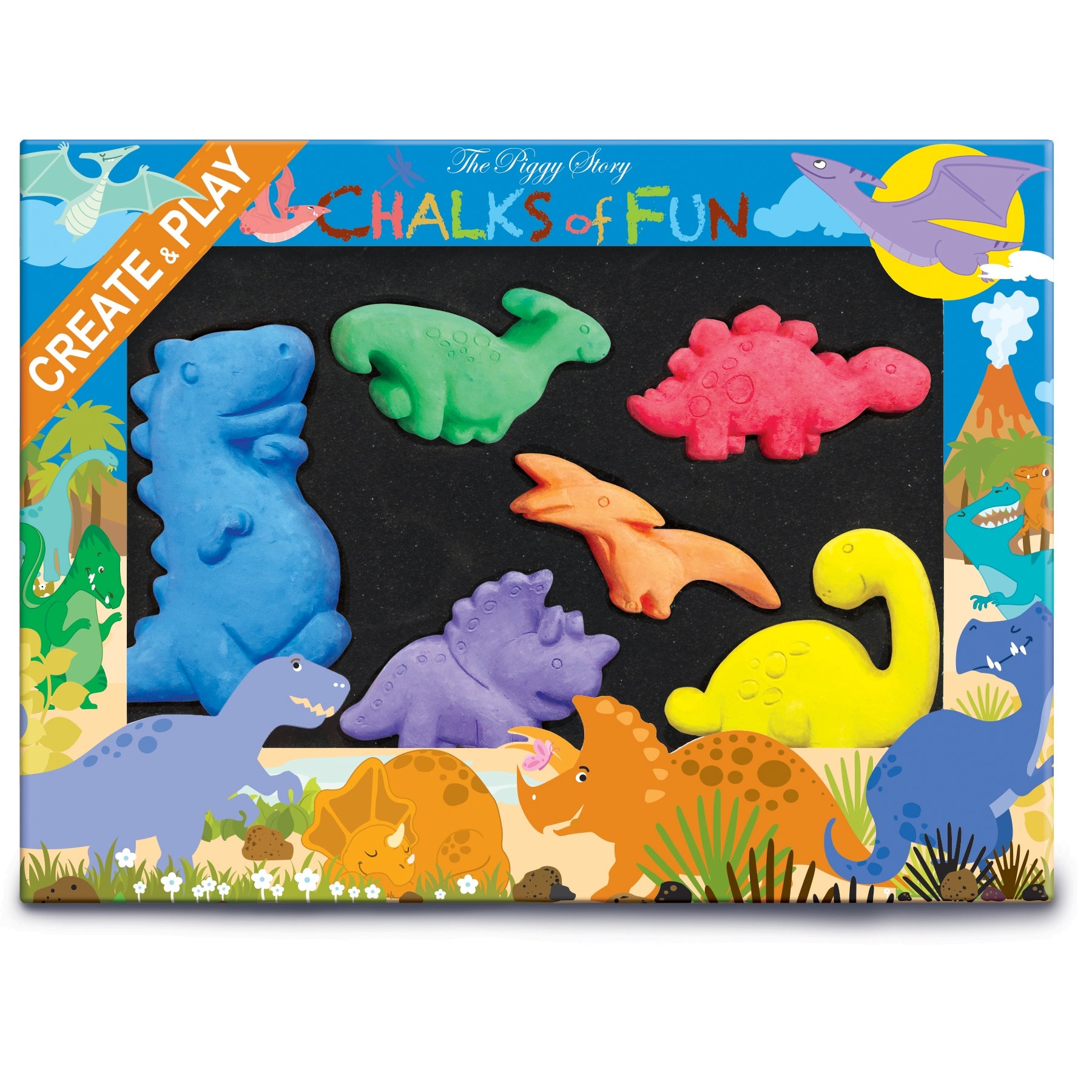 Chalk Critters - Dinosaur World Toys The Piggy Story   