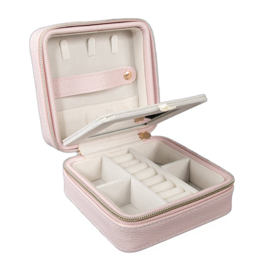 Leah Travel Jewelry Case: Pale Pink-2970 Cases Brouk and Co.   