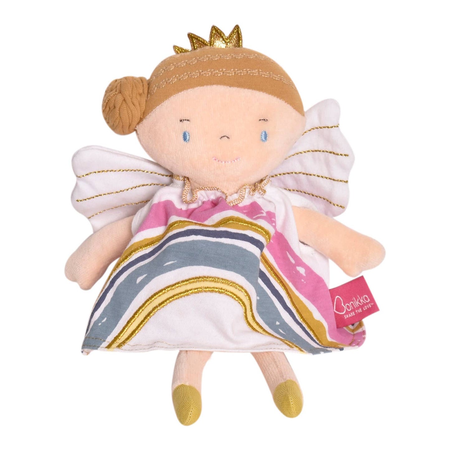 Fairy with Brown Hair in Rainbow Dress Toys Tikiri Toys   