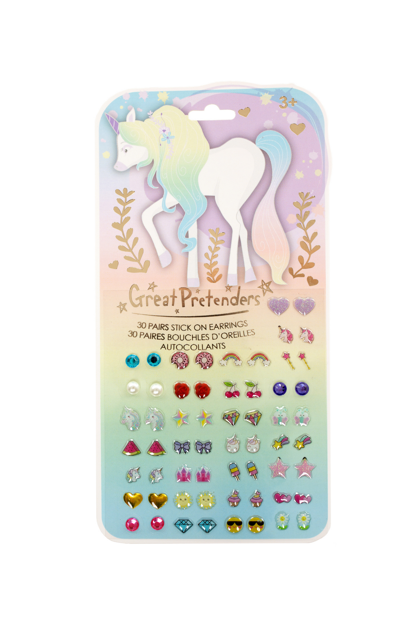 Whimsical Unicorn Sticker Earring Kids Jewelry Great Pretenders   
