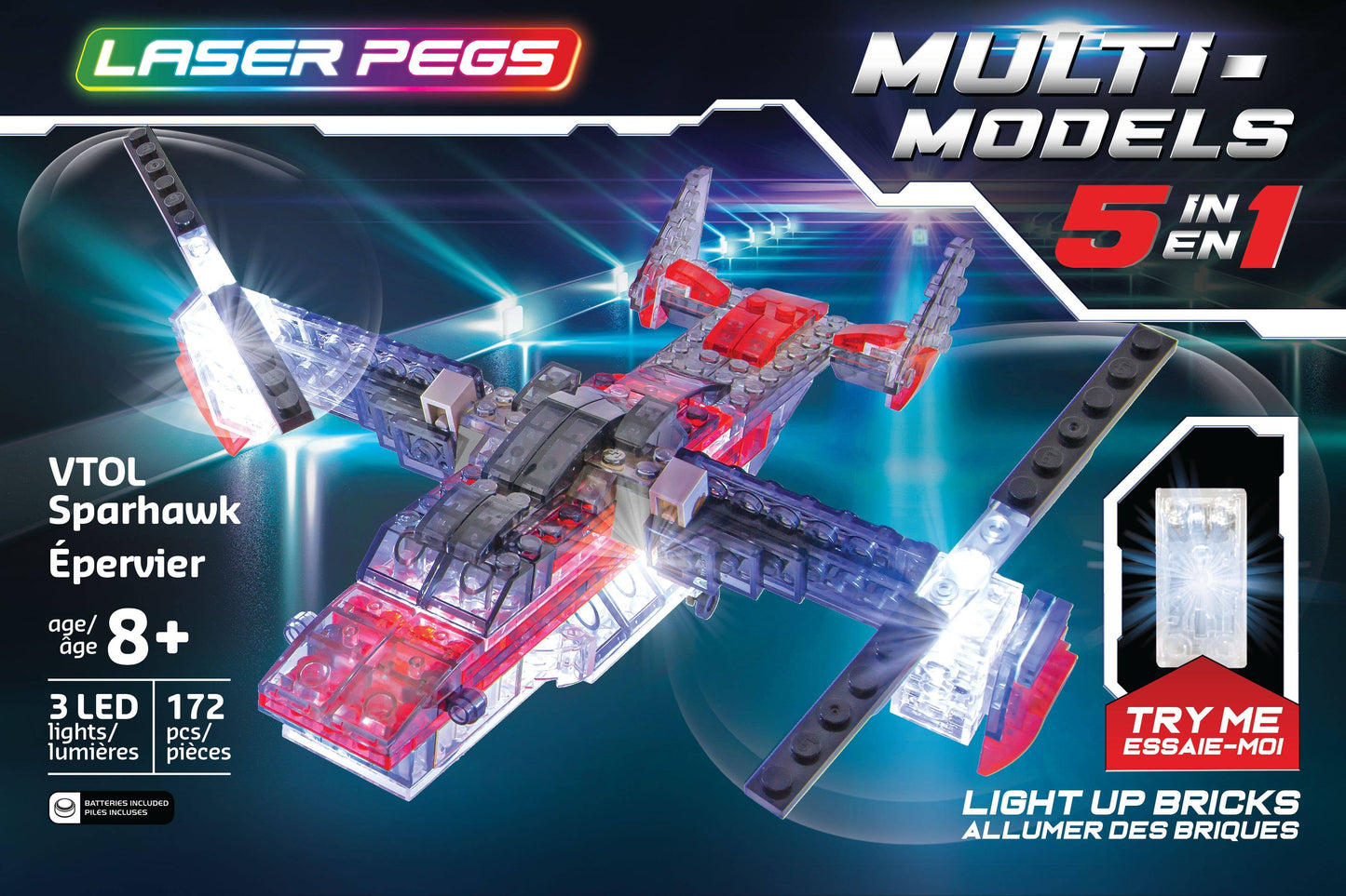 Laser Pegs  - 5 in 1 VTOL Sparhawk Toys Laser Pegs   