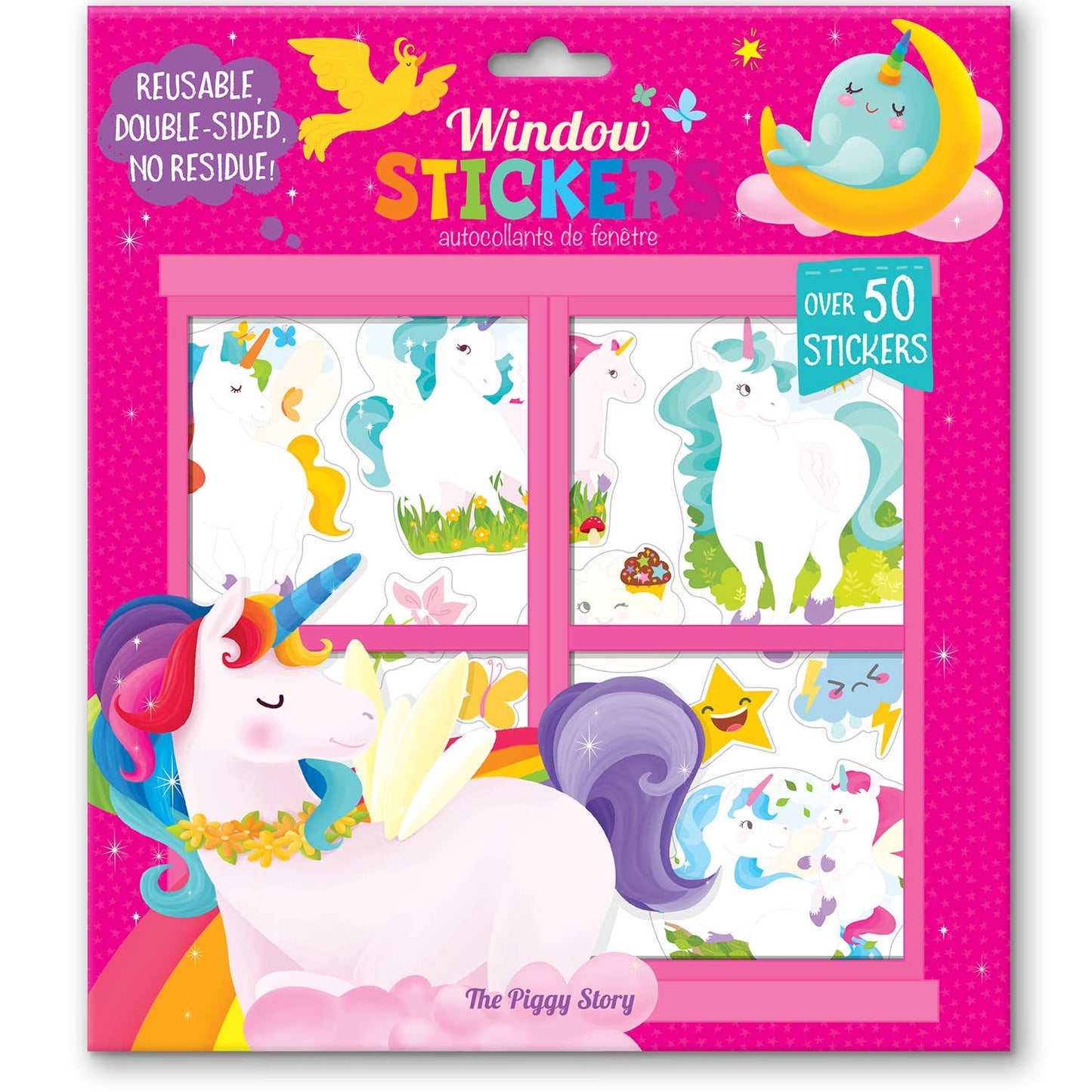 Window Stickers - Unicorn Land Toys The Piggy Story   