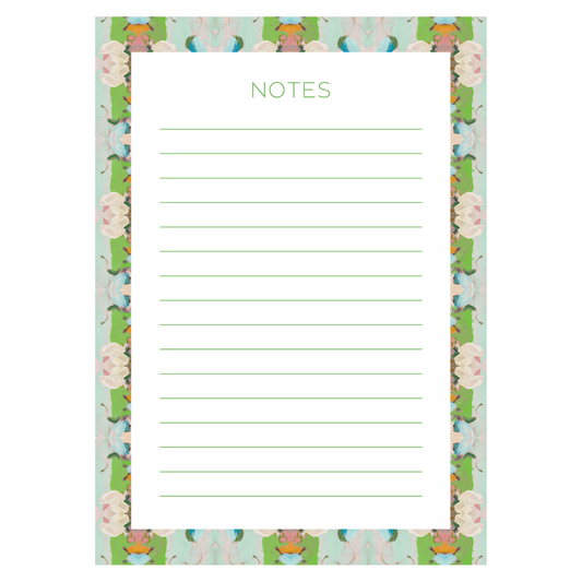 Monet's Garden Green Notepad Paper Goods Laura Park Designs   