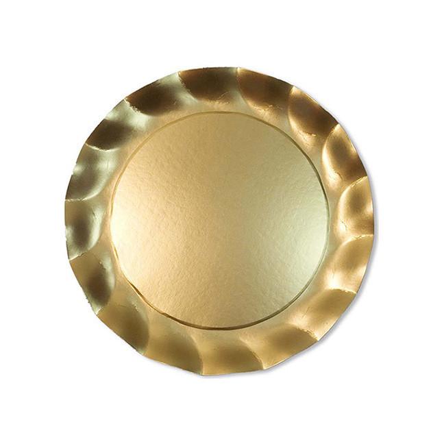 Wavy Gold Satin Dinner Plate, 8pk Home Decor Sophistiplate   