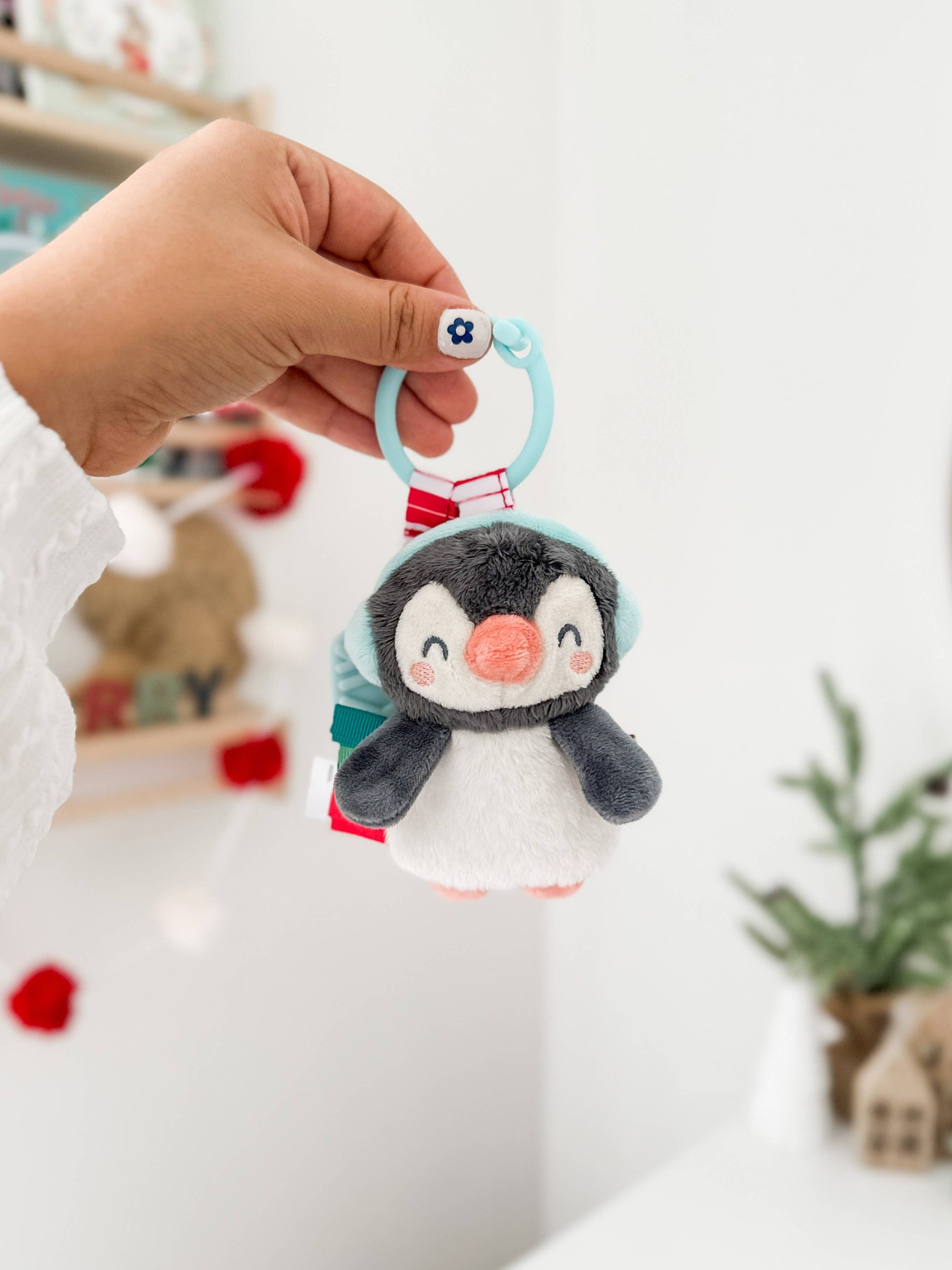Holiday Penguin Itzy Pal™ Plush + Teether Baby Accessories Itzy Ritzy   