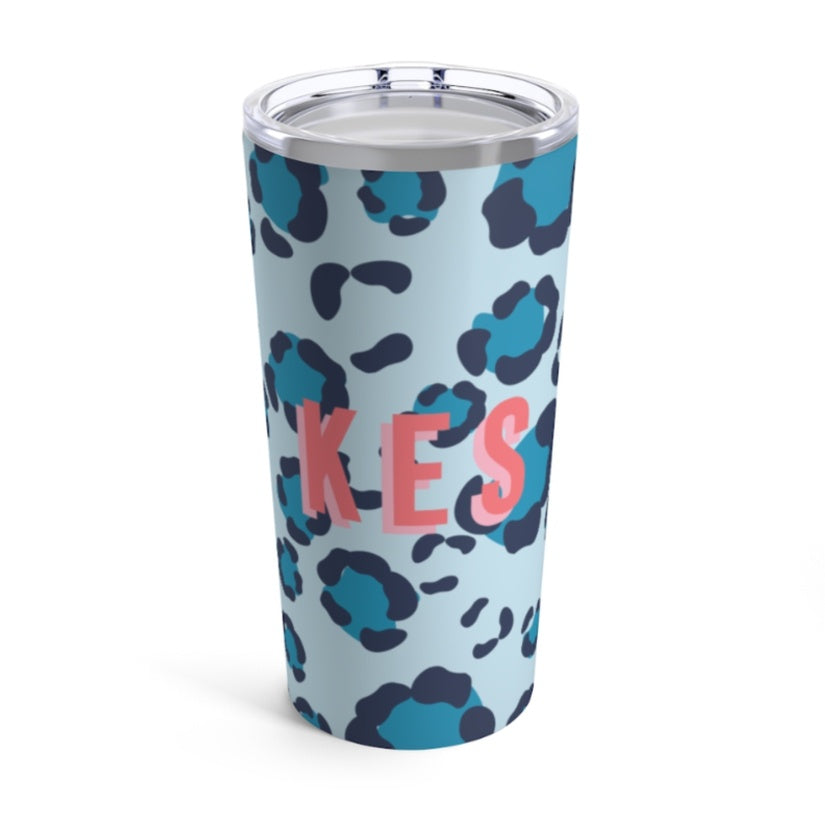 Large Tumbler - Spots Blue Gifts Clairebella   