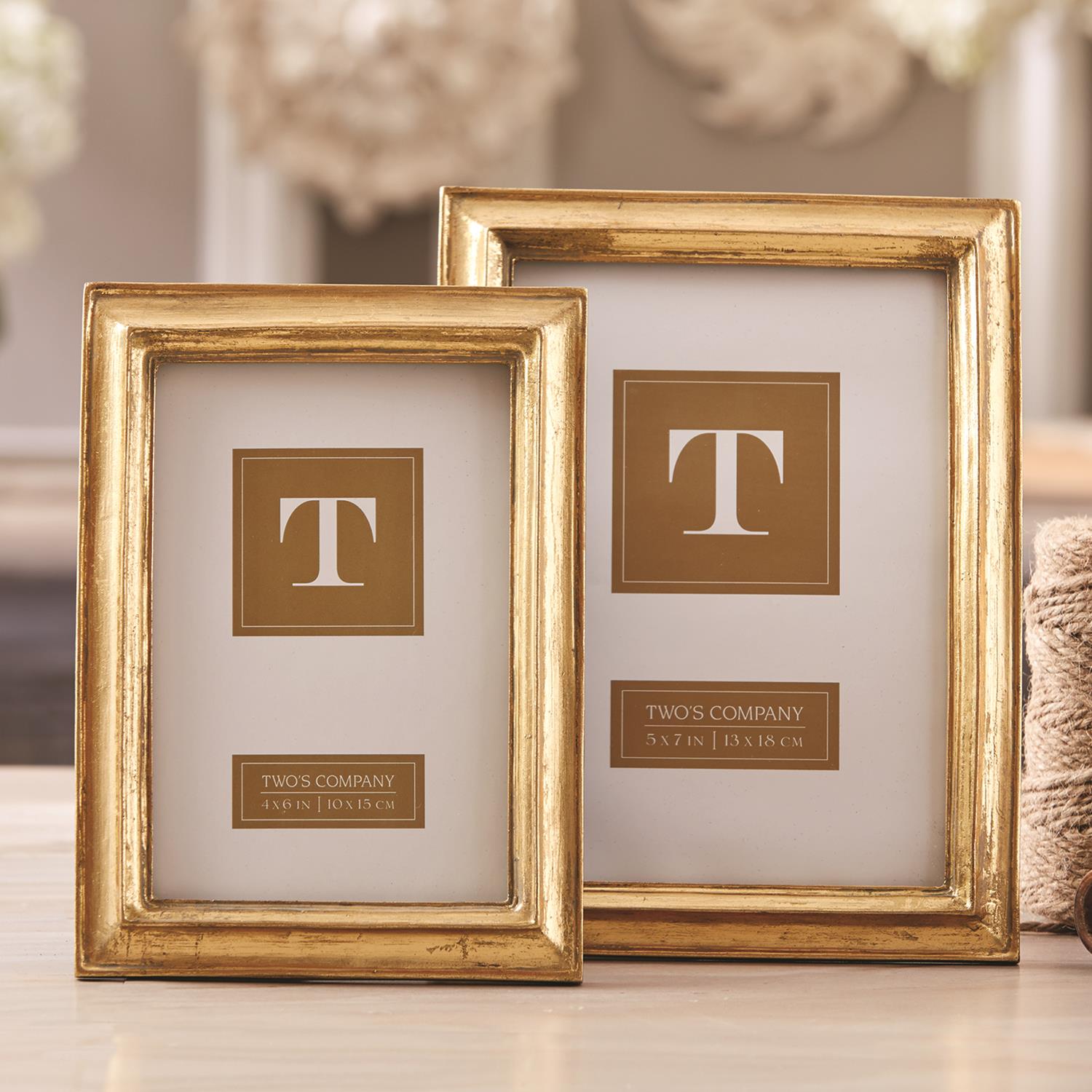 Gold Leaf Photo Frame Gifts Two's Company   